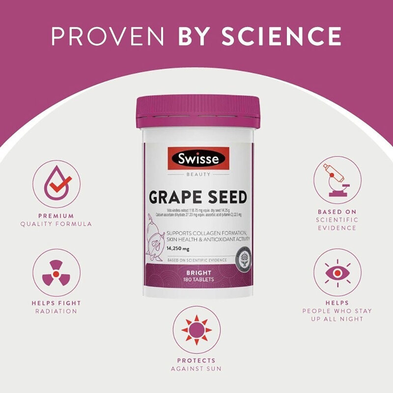 SWISSE Grape Seed 60 Tablets สวิสเซ เกรปซีด 60 เม็ด. - 1