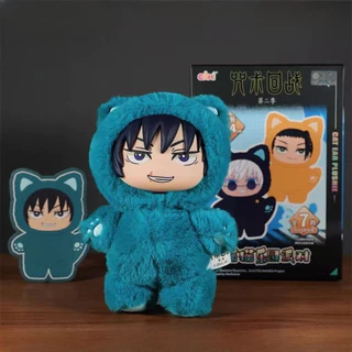 หูแมว Plushie Jujutsu Kaisen กล่องตาบอด Satoru Gojo Eto Action Figure Suguru Nanami Kento Fushiguro Toji ตุ๊กตาตุ๊กตาเคลื่อนย้ายได้รูปของเล่นสะสมของขวัญสําหรับพัดลม