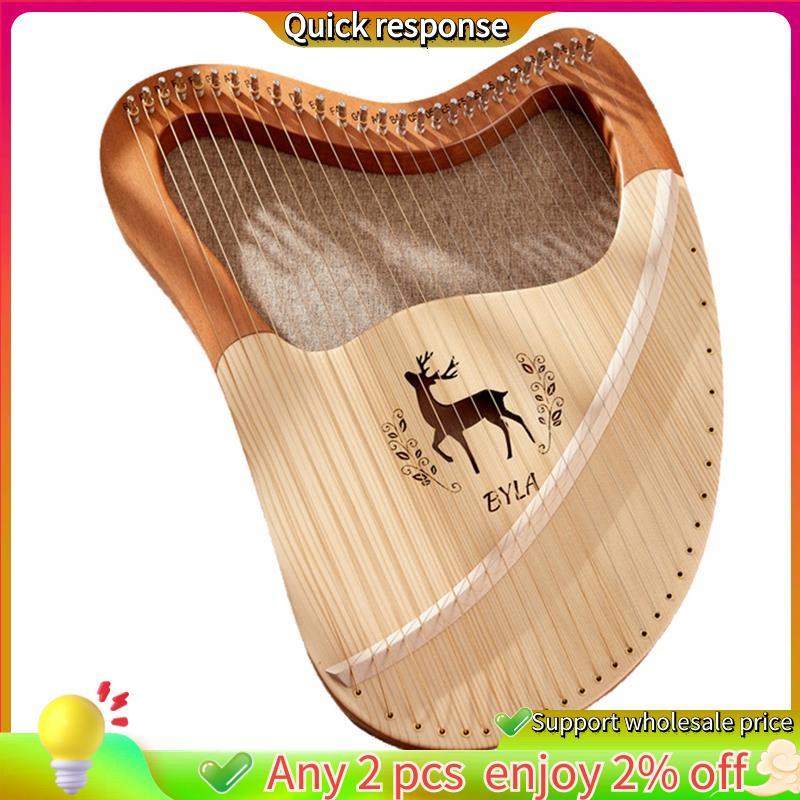ในสต็อก-Lyre Harp คุณภาพสูง Lyre Harp ไม้เนื้อแข็ง Mahogany Lyre Harp เครื่องมือพร้อมกล่องอะไหล่ Str