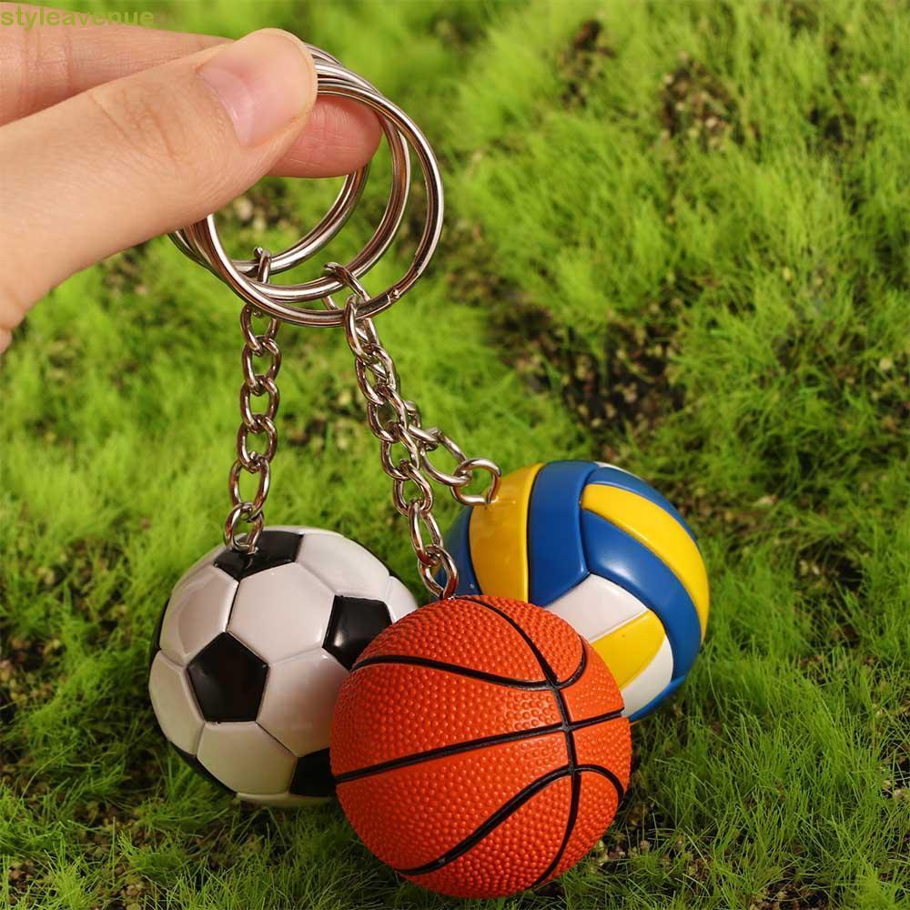 STYLEAVENE Ball KeyChain Volleyball จี้รถพิเศษ จี้กระเป๋าฟุตบอลเบสบอล