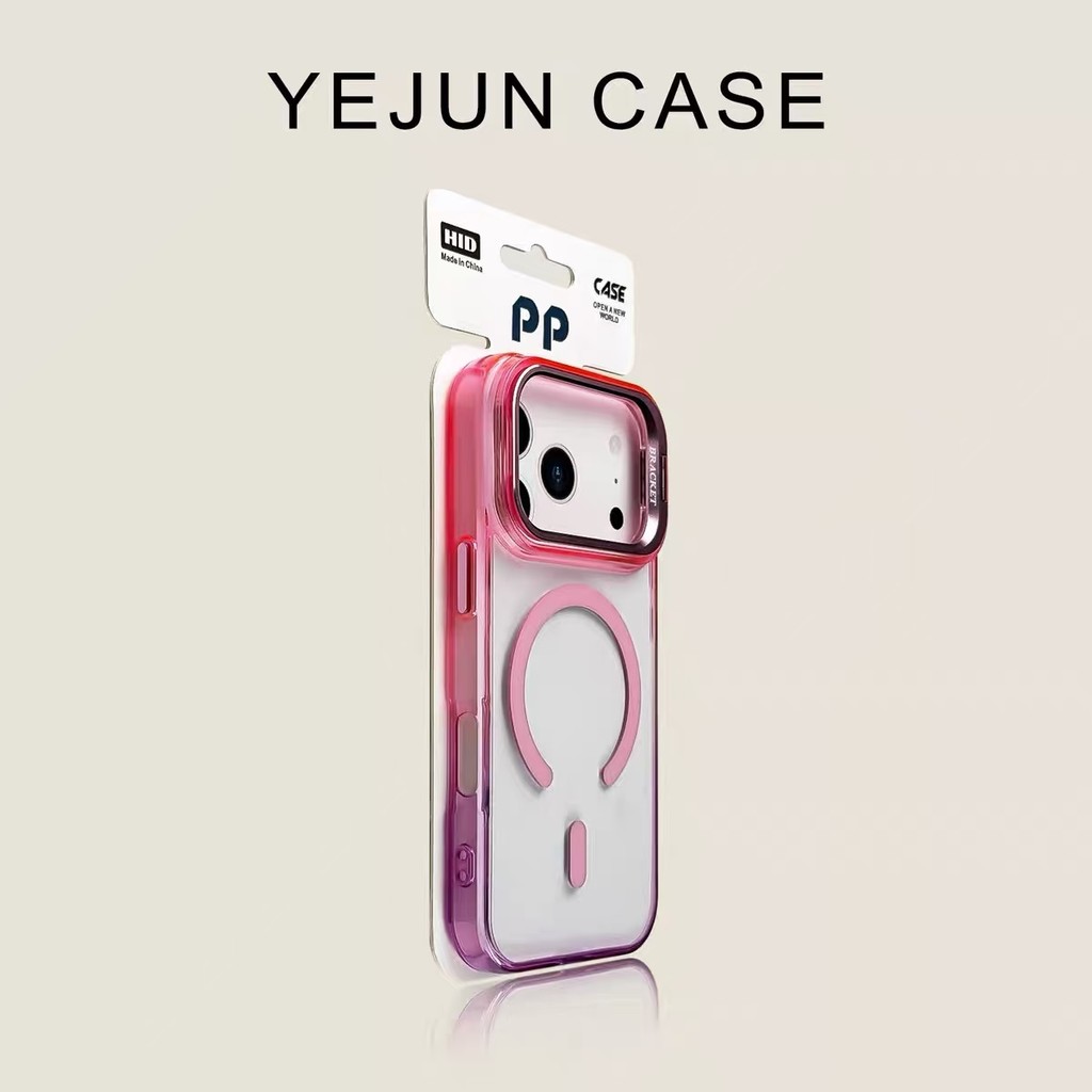 หรูหราสีชมพูสีม่วงเลนส์คู่ยืนเคสโทรศัพท์แม่เหล็กเหมาะสําหรับ ไอโฟน 17 มือโปร สูงสุด 16 15 14 13 16บวกปลอกกันกระแทกป้องกันกล้องป้องกันการหล่นฮาร์ดปกหลัง
