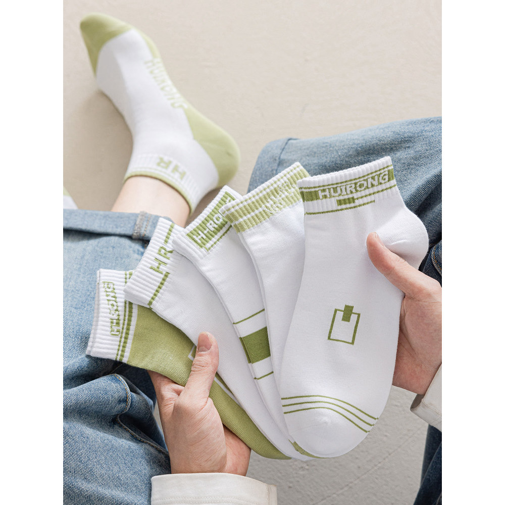 ถุงเท้ายาว personal best ถุงเท้า ถุงเท้าผู้ชายฤดูใบไม้ร่วงและฤดูหนาวถุงเท้าซับเหงื่อลายทางสไตล์ญี่ปุ