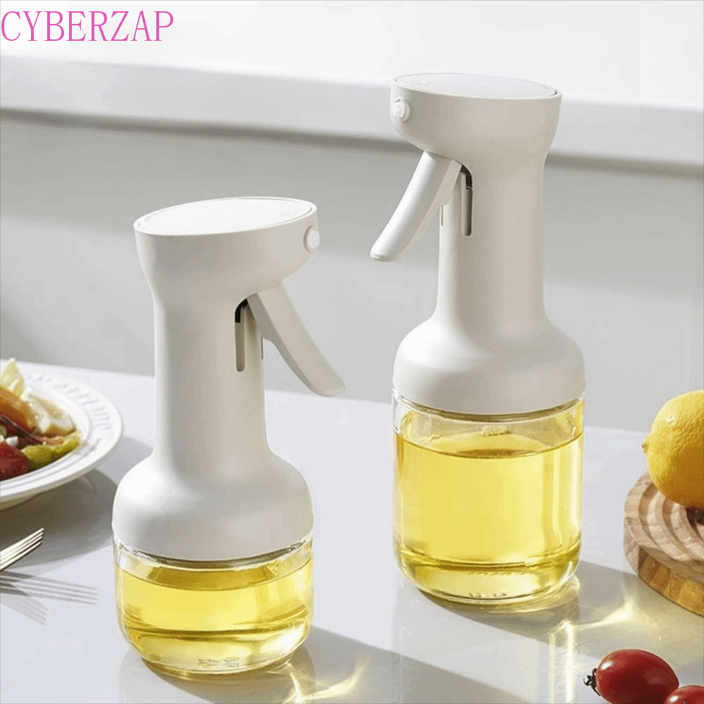 CYBERZAP Atomized Oil Spray, 280/450ml Transparent Body Oil Spray, Refillable Glass Leak-proof Press