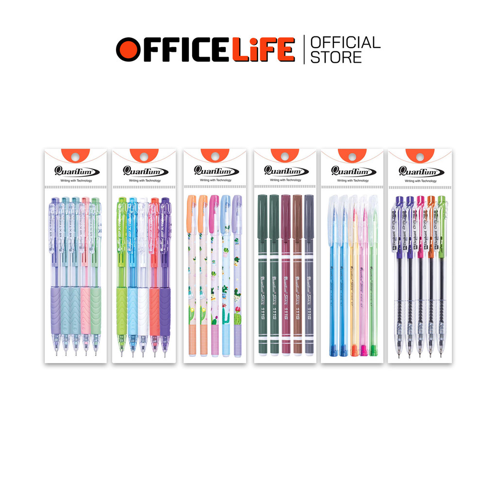 Quantum ปากกาลูกลื่น รุ่น 007 X-TREME / M5 X-TREME / CACTUS / DRIFT 76.5 / SKATE 111S / SKATE PIXIE 
