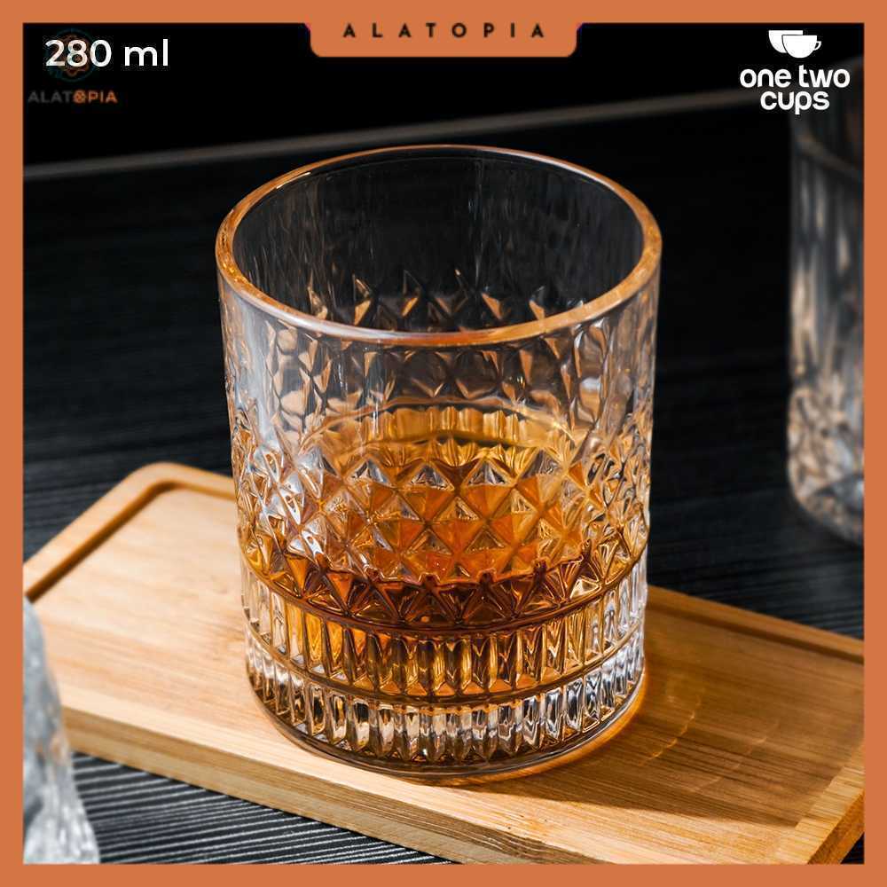 One Two Cups Old Fashion Rock Glass Whisky Cocktail Glass 280ml - YJ10