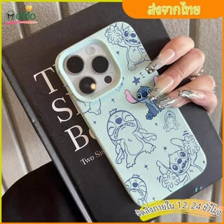 💙การ์ตูน Stitch💙 คู่ สำหรับ IPhone 11 12 15 16 17 13 14 Pro Max XR XS X 7Plus 8Plus Max 16 7 8 15 Plus เคสโทรศัพท์สีชมพู