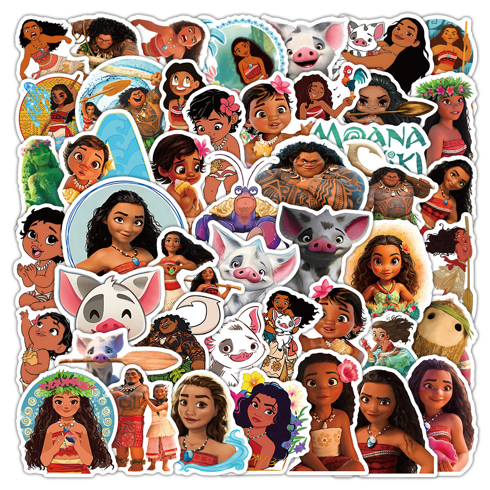 52 ชิ้น Moana สติ๊กเกอร์สติ๊กเกอร์ตกแต่งกันน้ํา