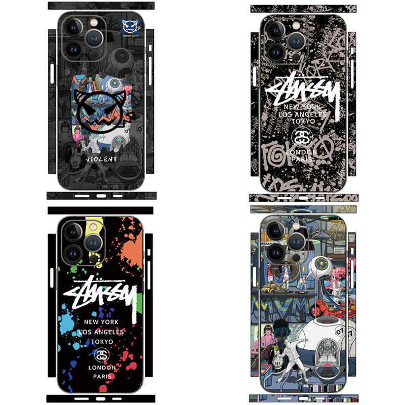 หนังโทรศัพท์ ลายสตรีทแวร์ ต้านรอยขีดข่วน เข้ากับ iPhone 12/13/14/15/16/17 Pro Max