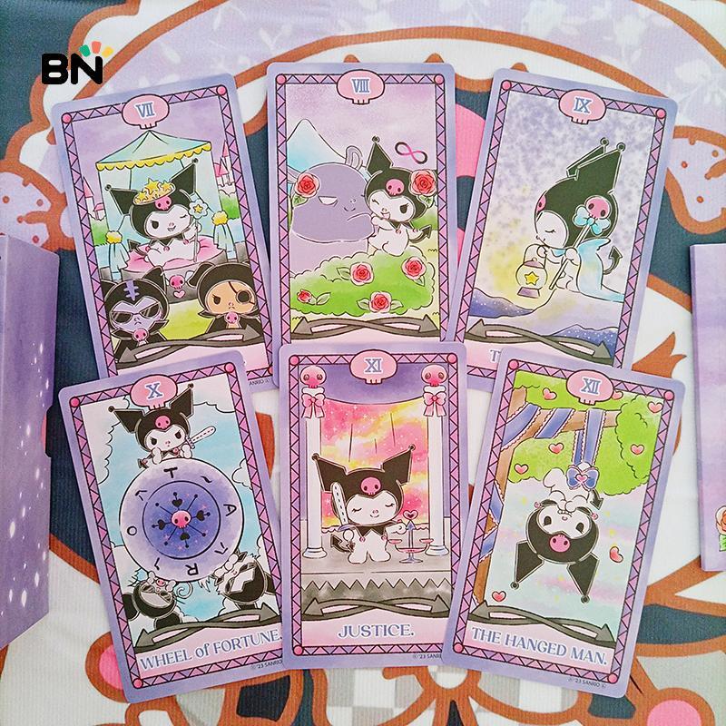 [BN] 78 ชิ้น Kuromi ชุดน่ารักการ์ตูนแฟชั่นการ์ด 78 โต๊ะการ์ดกลุ่มเกมสําหรับงานปาร์ตี้เกมกระดานการ์ด 