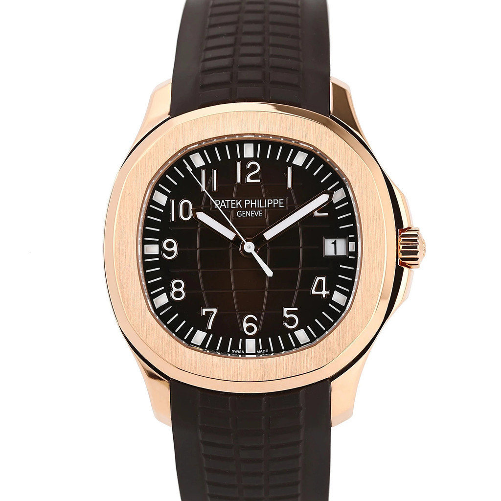 PatekPhilippe AQUANAUT อัตโนมัติวันที่ Rose Gold นาฬิกาผู้ชาย 5167R-001 PatekPhilippe