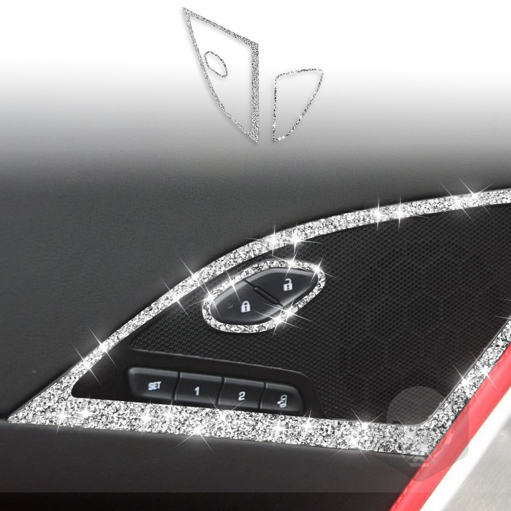 เหมาะสําหรับ Chevrolet Corvette Corvette C7 เพชรลําโพงประตูอุปกรณ์ตกแต่งภายในรถยนต์