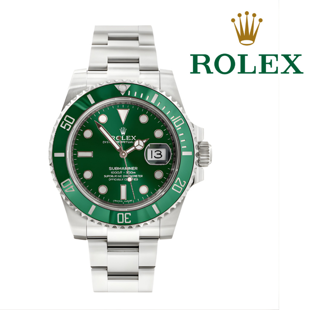 นาฬิกาข้อมือ Rolex Submariner Date Hulk 40มม. Green Dial Green Bezel M116610LV-0002 พร้อมส่ง