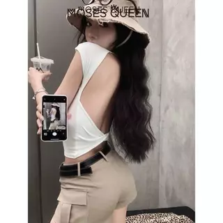 MOSESQUEEN เสื้อผ้าสตรี แบบสั้นแขนไม่ถอด ที่มีความรู้สึกบริสุทธิ์และดูดี สำหรับผู้หญิง ชุดเดรสฤดูร้อน แบบสั้น ให้ความรู้สึกเซ็กซี่ เหมาะกับสาวสวย #63107