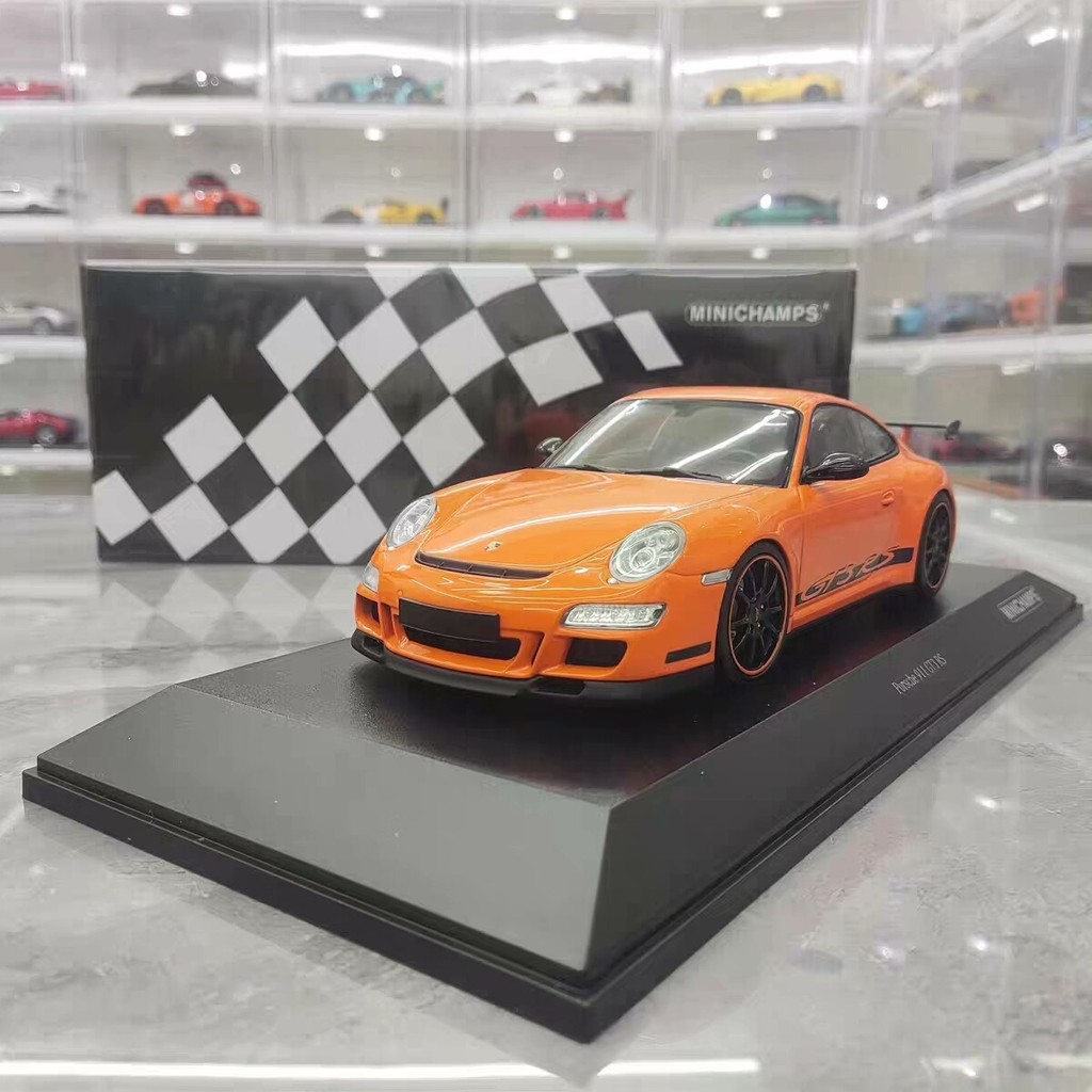 [คลังสินค้าพร้อม] Mini Cut 1: 18 Porsche 911GT3RS 997 โมเดลรถโลหะผสม Limited Collection