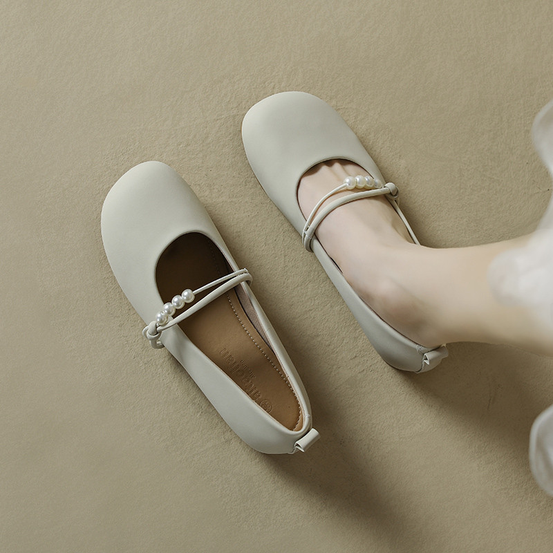 รองเท้า marry jane marry jane shoes รองเท้าแมรี่เจนผู้หญิงพื้นแบน สไตล์ใหม่ปี 2024 พื้นนิ่มใส่สบาย