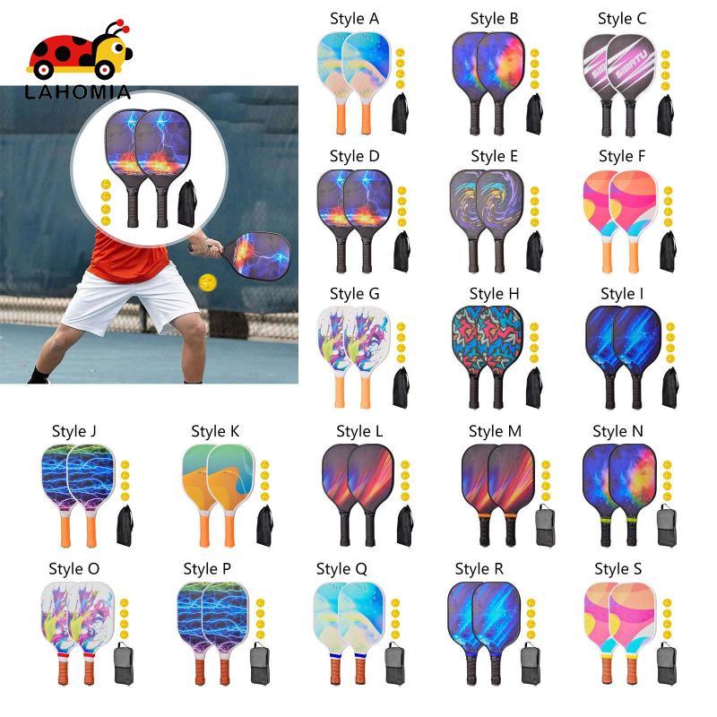 [Lahomia] ชุด.pickleball พร้อมแร็กเกต 2 อัน ลูกบอล 4 ลูก และฟังก์ชันจับสบาย