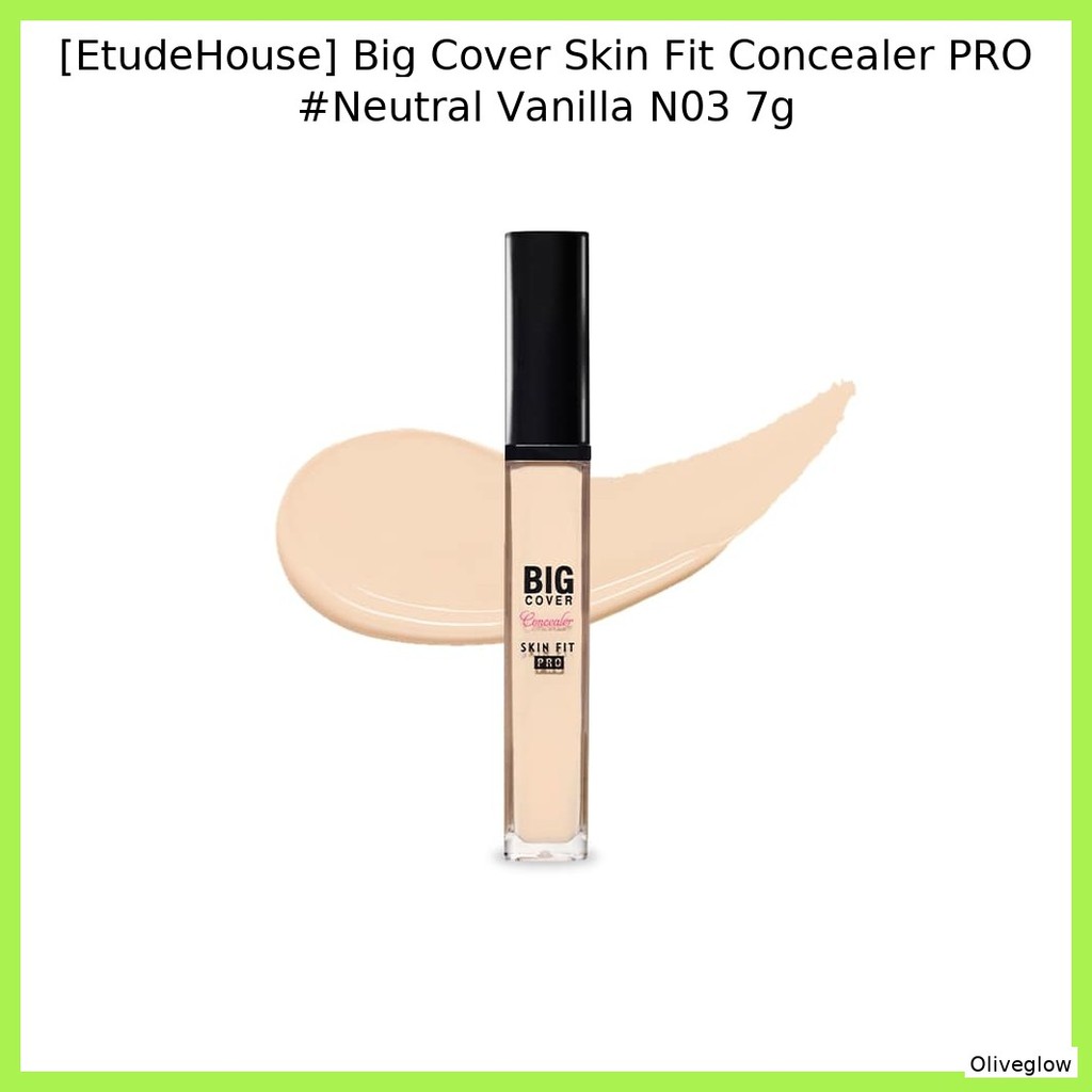 [EtudeHouse] คอนซีลเลอร์ Big Cover Skin Fit PRO #Neutral Vanilla N03 7g / คอนซีลเลอร์เกาหลี / Flawle
