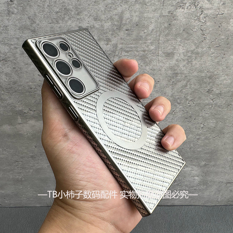 เคส s22 ultra เคส s24 ultra เหมาะสําหรับ Samsung S25U/S24U/S23U เคสโทรศัพท์แม่เหล็กไฟฟ้า S22U ง่ายคา