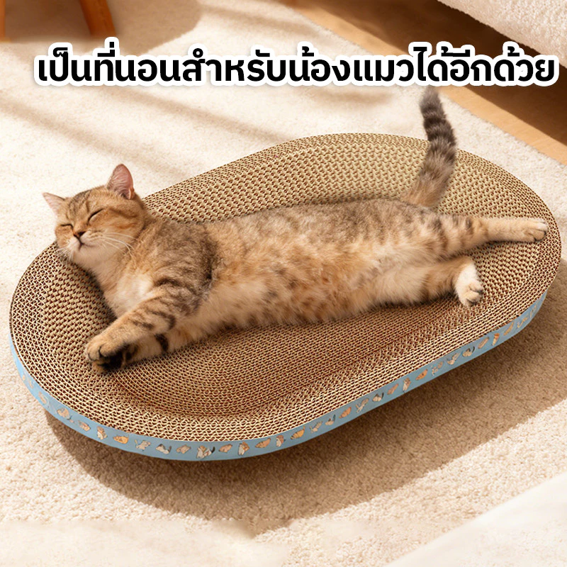 ที่ลับเล็บแมวทรงอ่างใหญ่ กระดาษลูกฟูก ที่นอนแมวในตัว thumbnail 7