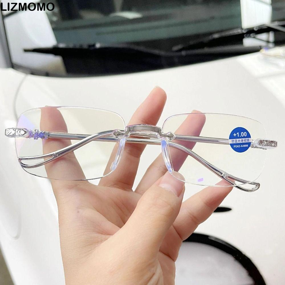 LIZMOMO Anti-Blue Light แว่นตา, Ultralight Blue Blocking Square แว่นตา, Elegant PC Eye Protection สายตายาวแว่นตาผู้ชายผู้หญิง