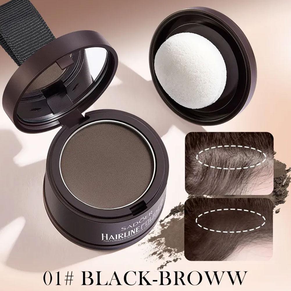 Sadoer Hairline Powder สีดําสีน้ําตาล Contouring Shadow Haircare Coffee Filler Powder กันเหงื่อ U6q2