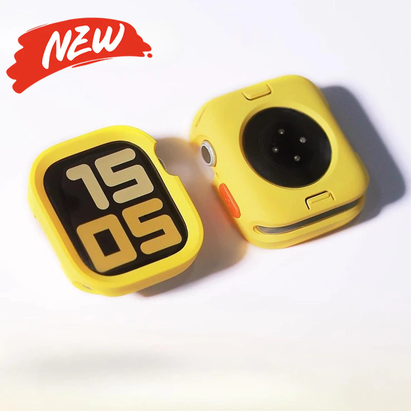 กันชน Soft Matte เคสซิลิโคนสําหรับ Apple Watch Series11/10 46 42 มม.Ultra3/2/1 49 9 8 7 6 5 4 SE 41 มม.40 44 45 มม.