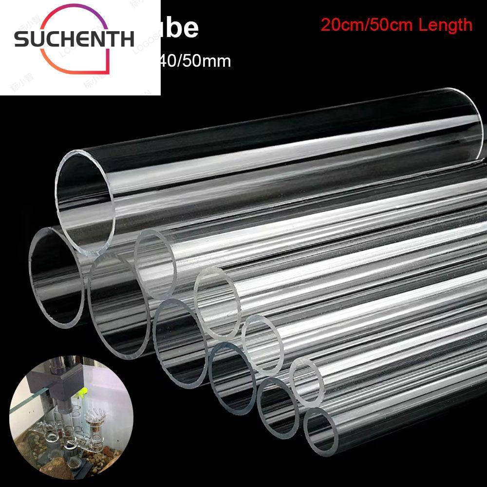 SUCHENTH 1 ชิ้นหลอดอะคริลิค, 20/50 ซม.ED 16/20/25/32/40/50 มม.ท่อถังปลา, DIY โปร่งใสอุปกรณ์ท่อ Aquarium อุปกรณ์