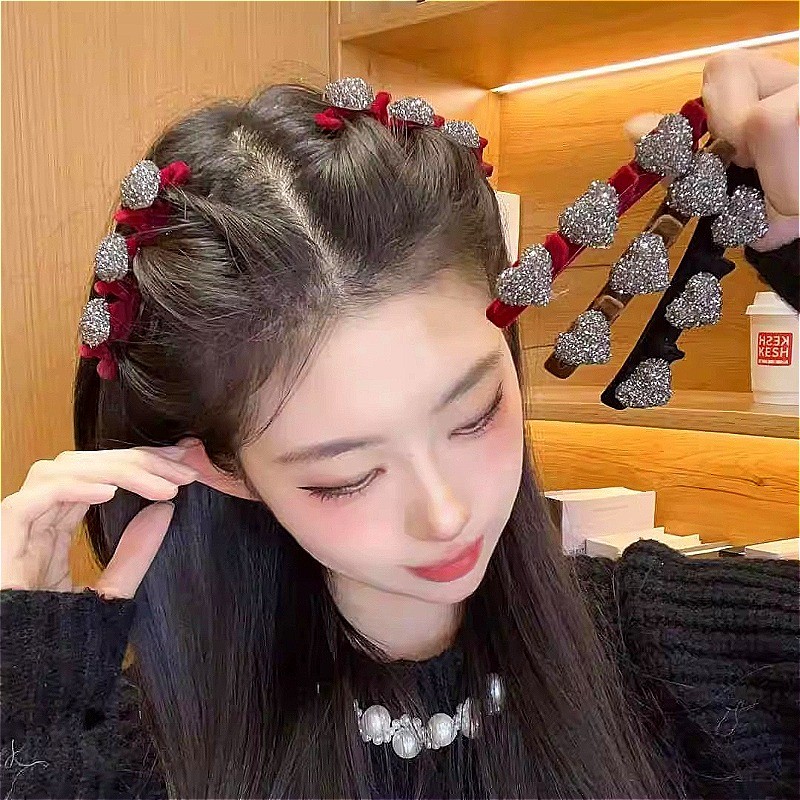 กิ๊บผมประกายระยิบระยับเหมือนเพชร เหมาะสำหรับสไตล์ย้อนยุคและแฟชั่นเกาหลี