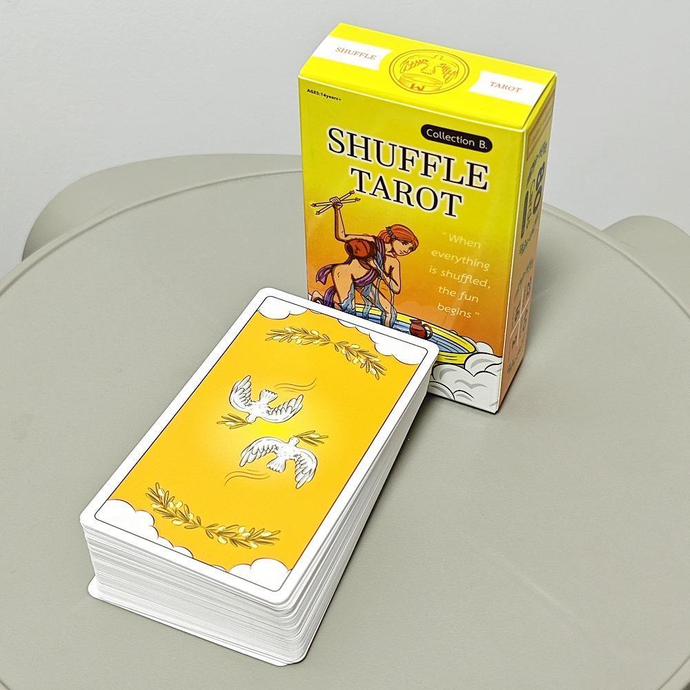 Shuffle Tarot 10.3*6 ซม.คอลเลกชัน B Shuffled World of RWS Tarot Deck 80 ชิ้นการ์ด Creative Way of Te