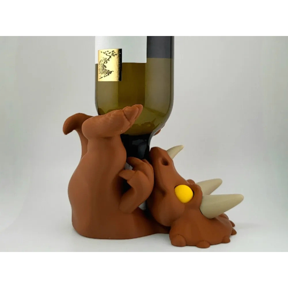[Meow.sensei] ที่ใส่ขวดไวน์ไดโนเสาร์ Triceratops Kawaii
