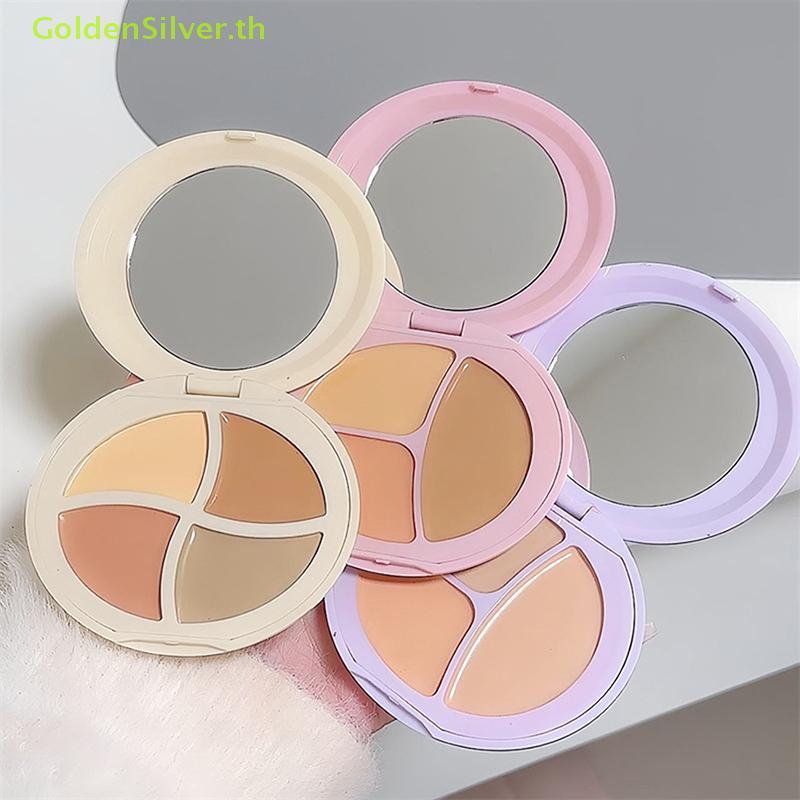 GoldenSilver DIKALU 3 สีคอนซีลเลอร์ Palette ติดทนนานปกปิด Dark Circles สิวรูขุมขนครีมแรเงาสูง Moistu