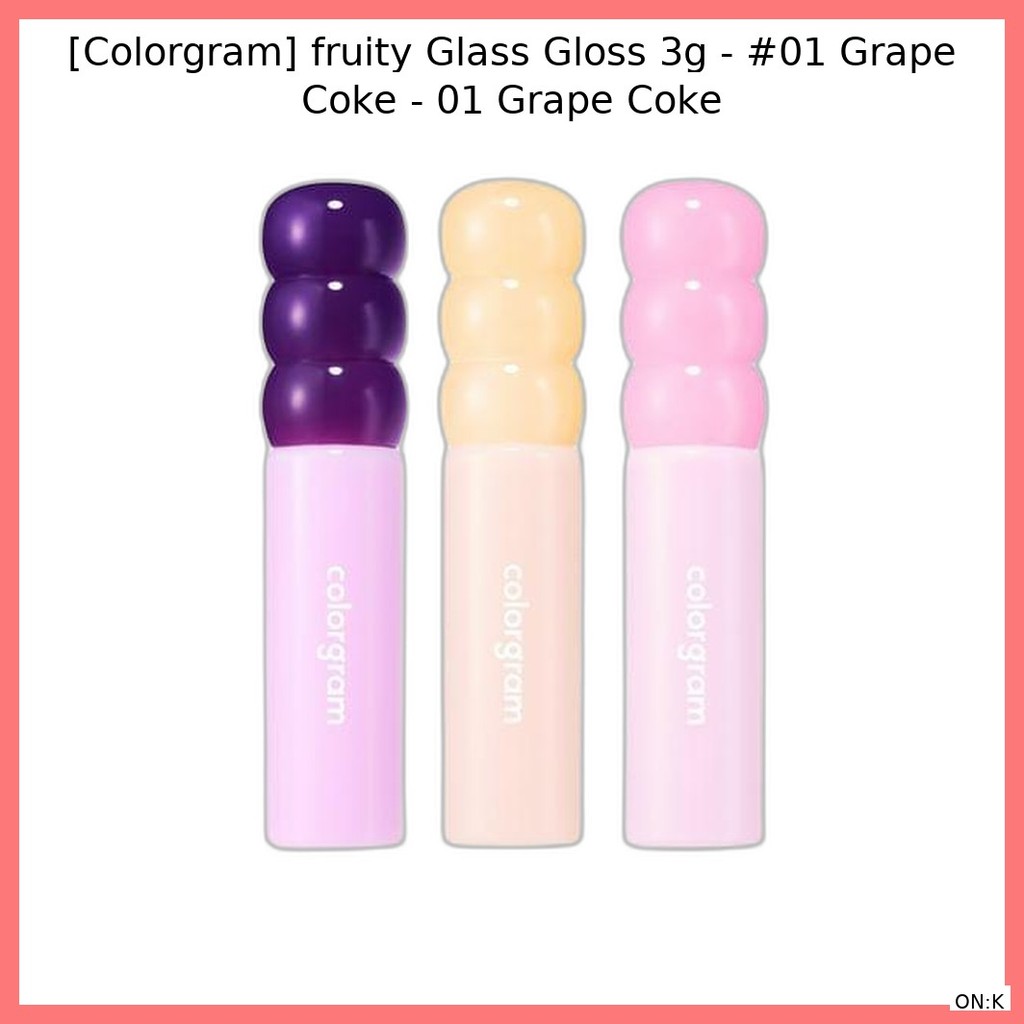 [Colorgram] fruity Glass Gloss 3g - #01 Grape Coke - 01 Grape Coke / Korean Gloss / Fruity Shine / ข