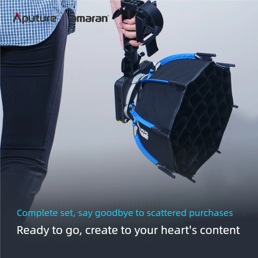 ส่งด่วน 4 ชั่วโมง  รุ่นใหม่ Aputure amaran Ray 60c /  Ray120c Full Color แบบพกพามือถือกลางแจ้ง - รูปที่ 3