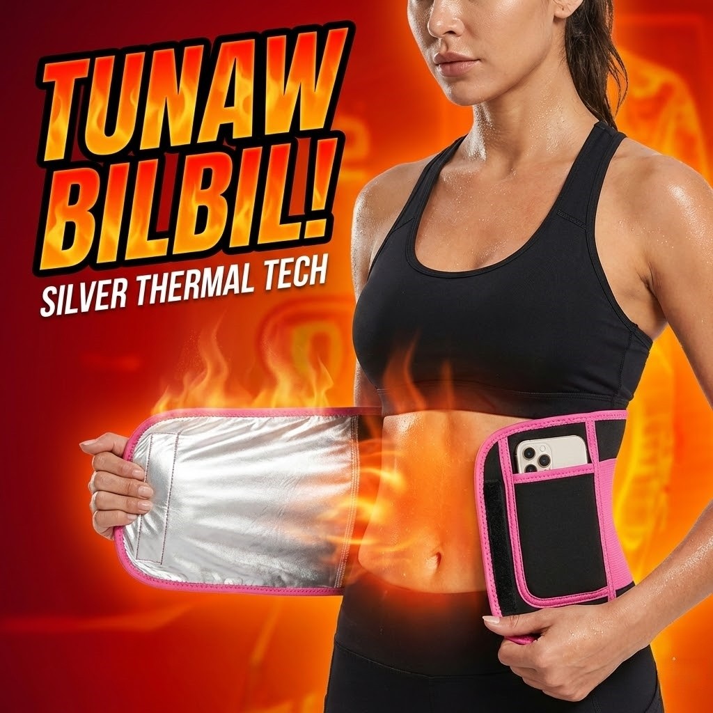 5x SWEAT เข็มขัดกันจอนเอวพร้อมกระเป๋าโทรศัพท์เข็มขัดกระชับสัดส่วน Body Shaper [Pampapayat] ซาวน่าผล 