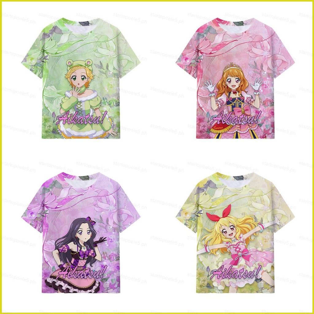 ST5 Aikatsu STARS Nijino Yume Sakuraba Rola เสื้อยืดฤดูร้อนอะนิเมะแขนสั้น TS5