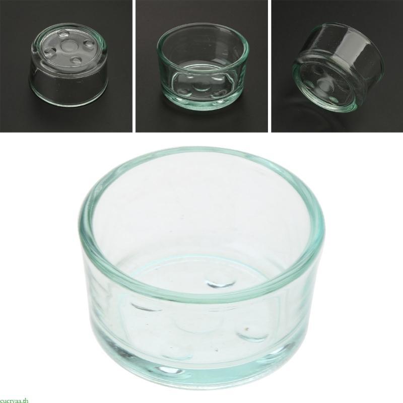 Cucryaa Anti-Escape สัตว์เลื้อยคลานชามให้อาหารชามหินแก้ว Feeder จานสําหรับ Gecko