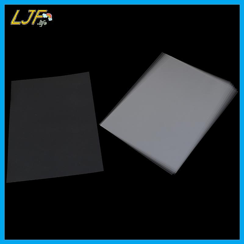 LJF 10 ชิ้น A4 Inkjet Laser Printing Transparency Film กระดาษถ่ายภาพ PCB Stencils