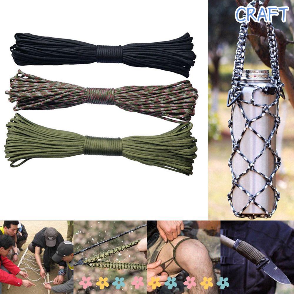 CRAFT 25/50/100FT 550 LB Paracord Clothesline Camping เครื่องมือกลางแจ้ง Lanyard