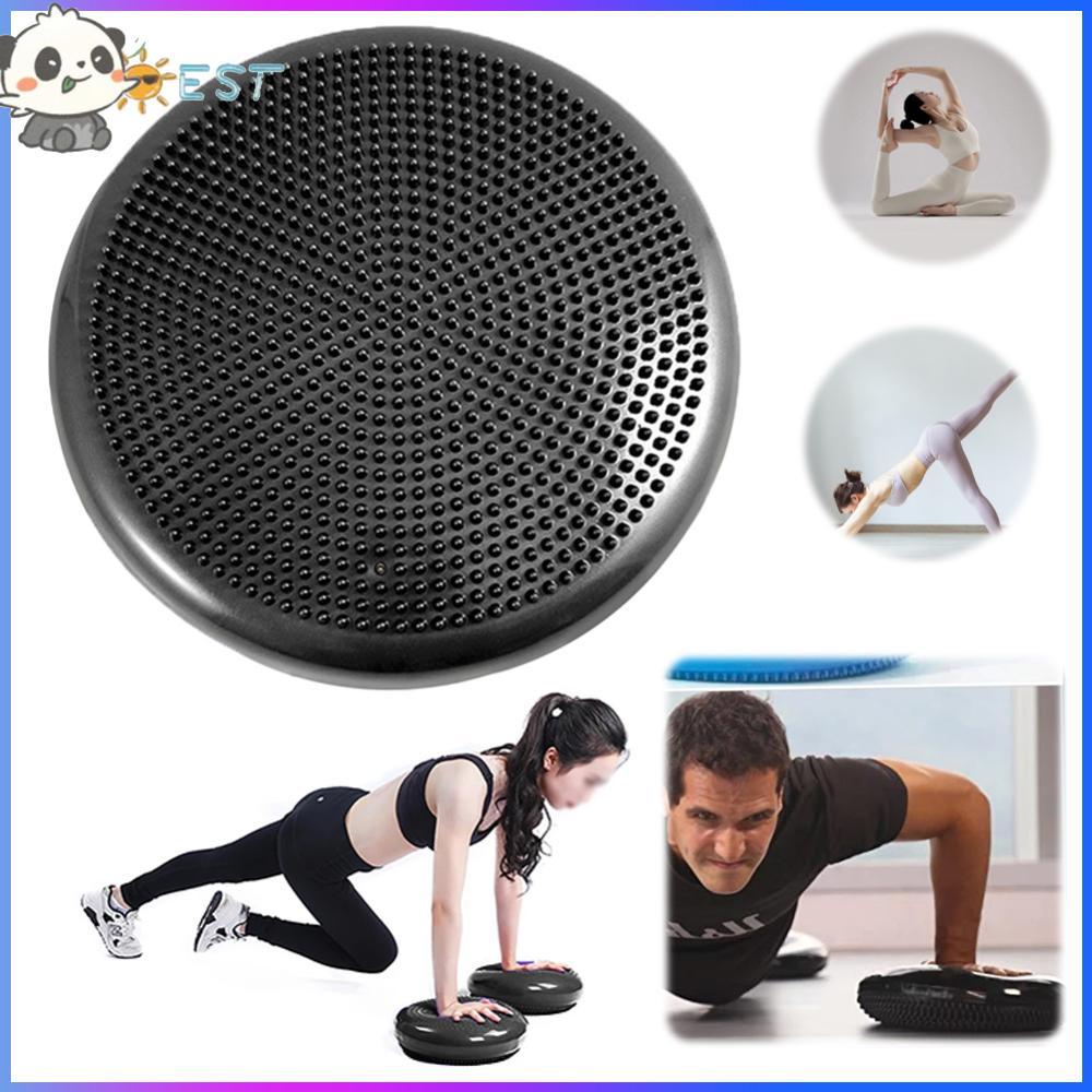 CODproof PVC Inflatable Sports Cushion Reusable Fitness Yoga Round Mat Wobble Massage Balances Cushi