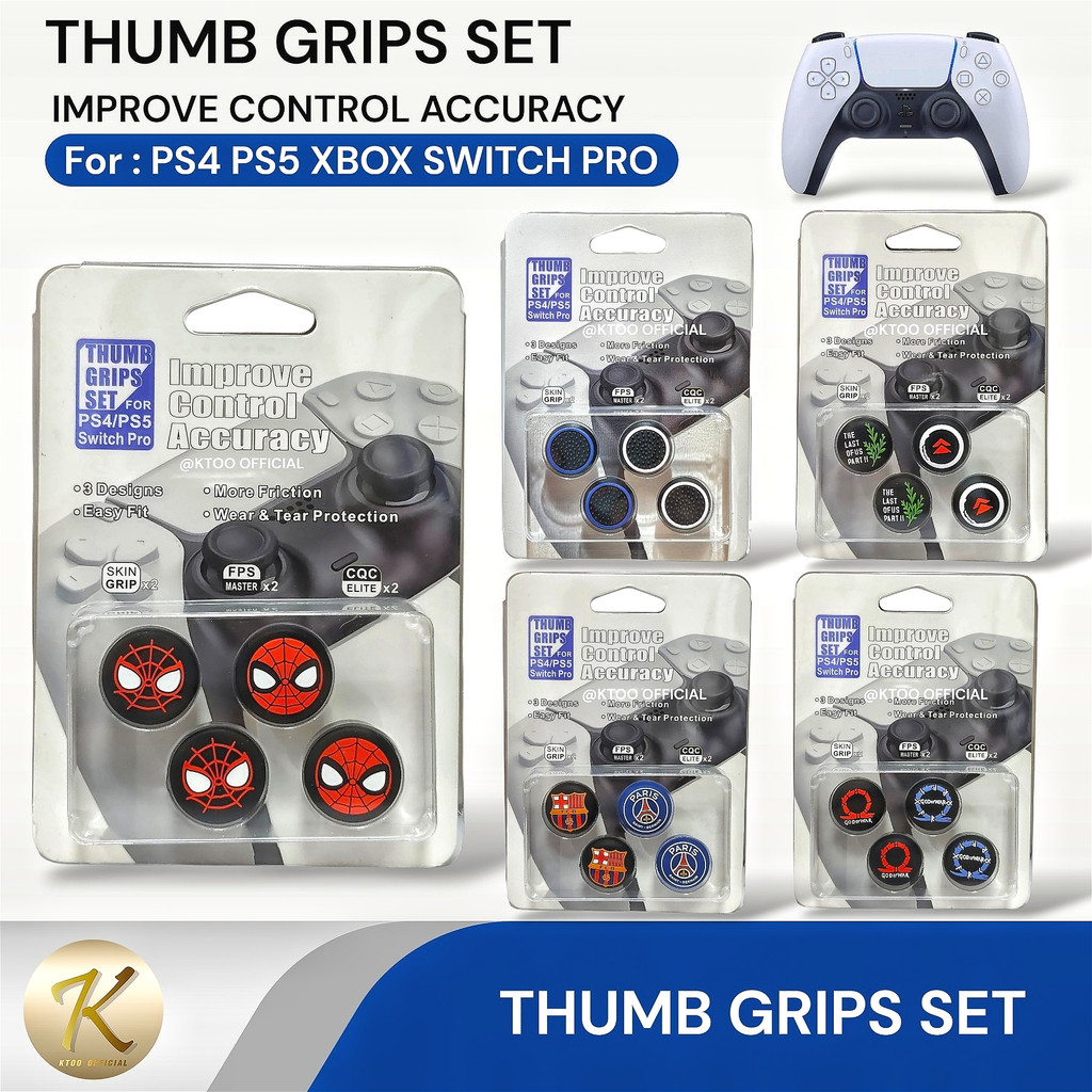 จุกยางอนาล็อค PS4 PS5 Switch Pro [Thumb Grip Set ] [ราคาต่อ 1 กล่อง] [แพ็ค 4 ชิ้น] คุณภาพดี พร้อมส่งจากไทย
