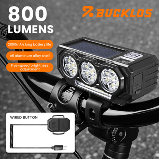 BUCKLOS 800LM ไฟหน้าและแตรจักรยาน พร้อมชาร์จ USB, กันน้ํา IP…