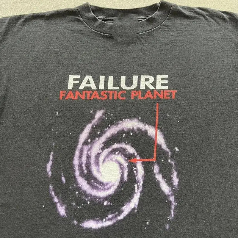 Vtg Failure Fantastic Planet Band Tour Baju สีดํา Semua Saiz