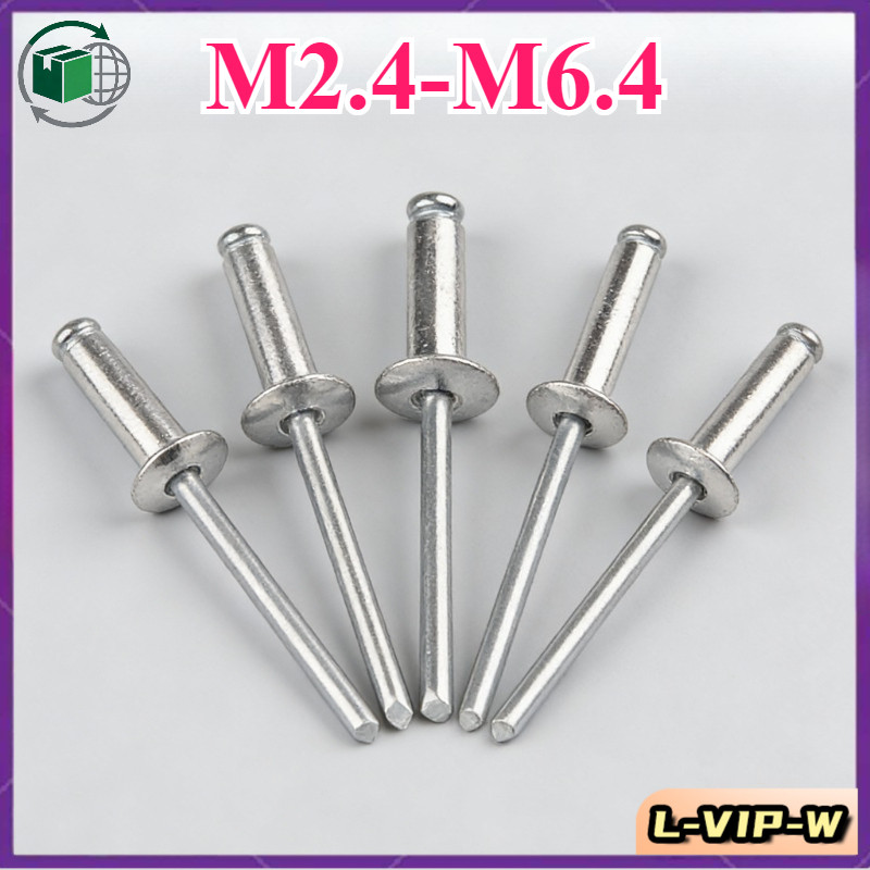 Countersunk อลูมิเนียมดึงเล็บเงิน/สีดําดึง Rivets เปิดวาดเล็บตกแต่ง M2.4M2.8/M3/M3.2M3.6/M4/M5/M6.4 