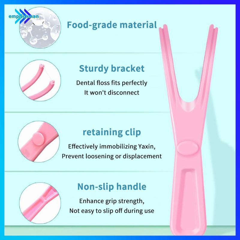 EPMN> 10m Floss พร้อมผู้ถือกล่องเก็บทําความสะอาดฟัน Pis Reusable เปลี่ยน Handle Sti เครื่องมือ Trave