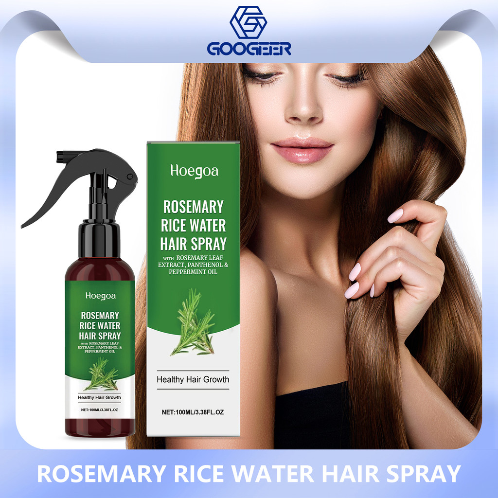 สเปรย์บํารุงผมน้ําข้าว Hoegoa Rosemary บํารุงผมแห้ง Frizzy Hair Moisturizing Hair Care Spray