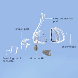 จมูก CPAP Mask Comfort Face Nose CPAP Mask Reusable Full Cover Mask อุปกรณ์เสริมสําหรับเครื่อง CPAP ส่วนใหญ่ Anti-snoring