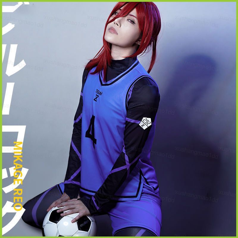 XS1 Blue Lock คอสเพลย์เครื่องแต่งกายฟุตบอล Jersey Jumpsuit ชุดเสื้อกั๊ก Isagi Yoichi ทีม V กีฬา Isag