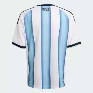 adidas ฟุตบอล เสื้อฟุตบอลชุดเหย้าทีมชาติอาร์เจนตินา 26 สำหรับเด็ก เด็ก สีขาว KA8119