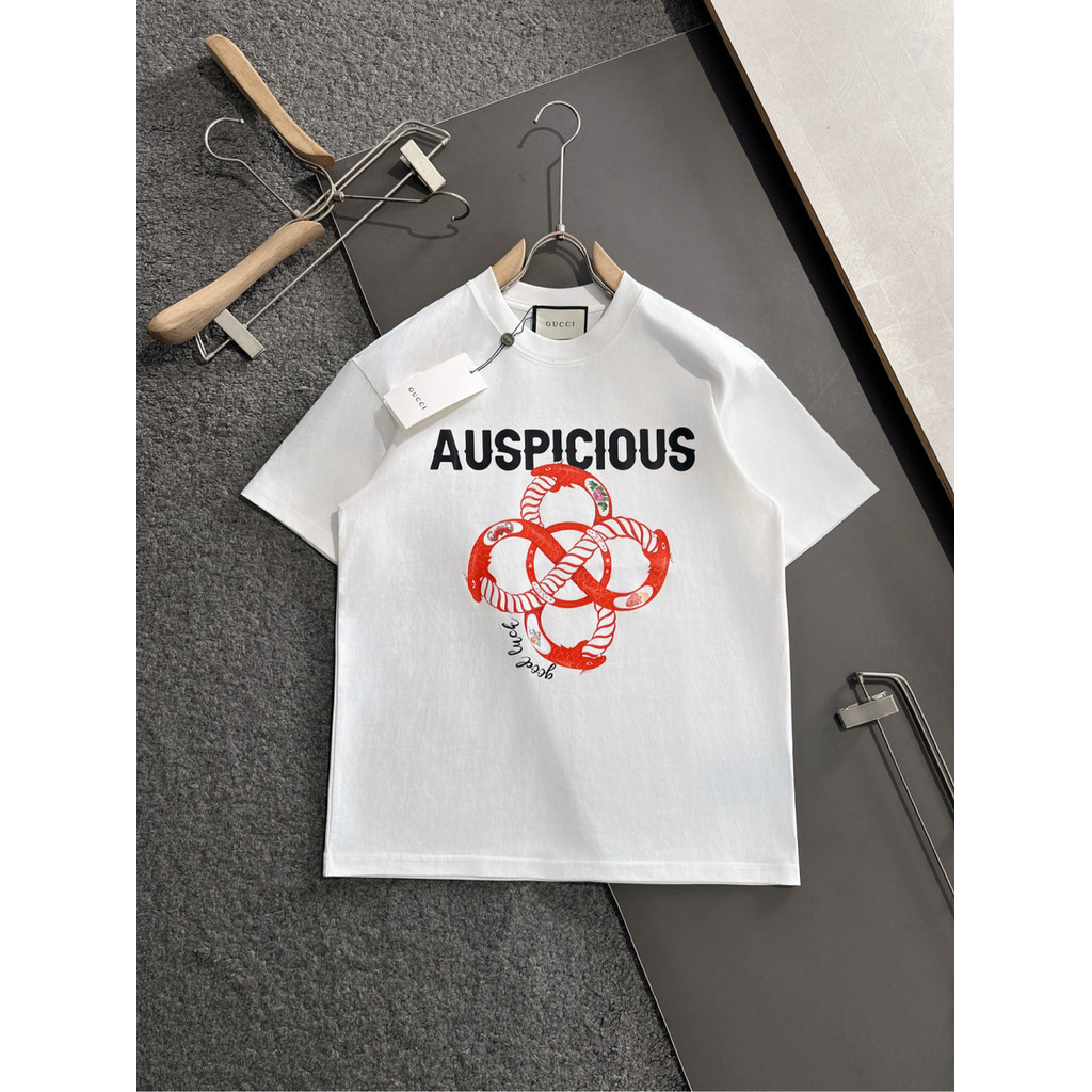 GUCCI/GUCCI 2026 Classic Round Neck Short-Sleeved T-Shirt Men Women Style Design Sense Fashion Casua