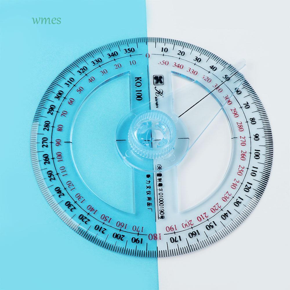 WMES1ZA ตัวชี้ 360 องศาโปร่งใสโรงเรียนทนทานไม้บรรทัดแบบพกพา